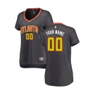 Women's Atlanta Hawks Black Custom Basketball Jersey - Icon Edition