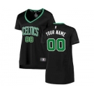 Women's Boston Celtics Black Custom Basketball Jersey