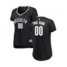 Women's Brooklyn Nets Black Custom Basketball Jersey - Icon Edition