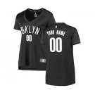 Women's Brooklyn Nets Charcoal Custom Basketball Jersey