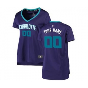 Women's Charlotte Hornets Purple Custom Basketball Jersey