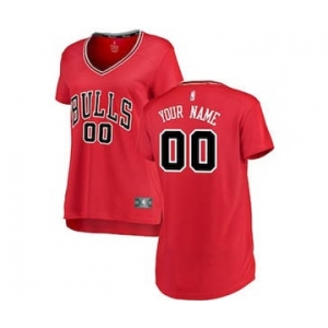 Women's Chicago Bulls Red Custom Basketball Jersey - Icon Edition