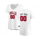 Women's Chicago Bulls White Custom Basketball Jersey - Association Edition