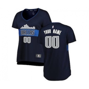 Women's Dallas Mavericks Navy Custom Basketball Jersey