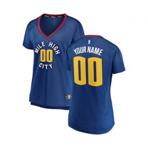 Women's Denver Nuggets Blue 2018-2019 Custom Basketball Jersey