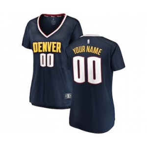 Women's Denver Nuggets Navy 2018-2019 Custom Basketball Jersey