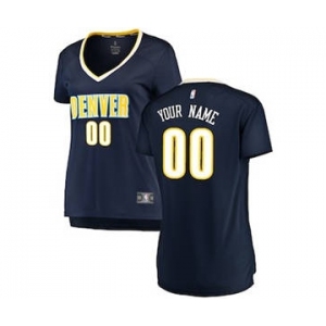 Women's Denver Nuggets Navy Custom Basketball Jersey - Icon Edition
