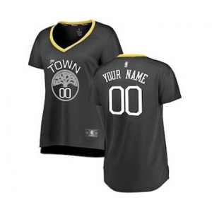 Women's Golden State Warriors Black Custom Basketball Jersey