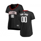 Women's Houston Rockets Black Custom Basketball Jersey