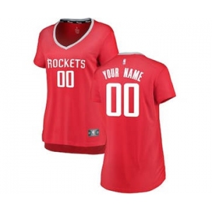 Women's Houston Rockets Red Custom Basketball Jersey - Icon Edition
