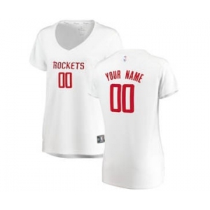 Women's Houston Rockets White Custom Basketball Jersey - Association Edition