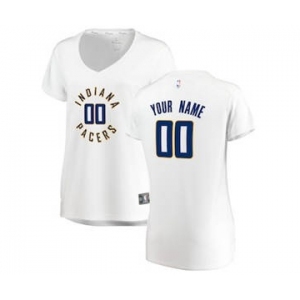 Women's Indiana Pacers White Custom Basketball Jersey - Association Edition