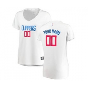 Women's LA Clippers White Custom Basketball Jersey - Association Edition