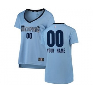 Women's Memphis Grizzlies Light Blue Custom Basketball Jersey