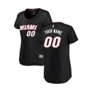 Women's Miami Heat Black Custom Basketball Jersey - Icon Edition