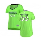 Women's Minnesota Timberwolves Green Custom Basketball Jersey