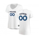 Women's Minnesota Timberwolves White Custom Basketball Jersey - Association Edition