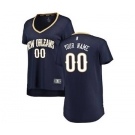 Women's New Orleans Pelicans Navy Custom Basketball Jersey - Icon Edition