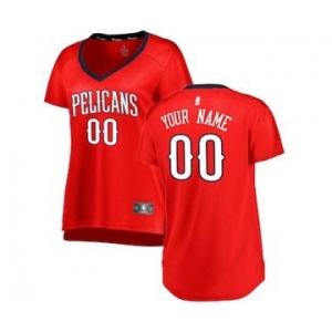 Women's New Orleans Pelicans Red Custom Basketball Jersey