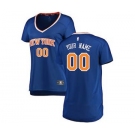 Women's New York Knicks Royal Custom Basketball Jersey - Icon Edition