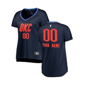 Women's Oklahoma City Thunder Navy Custom Basketball Jersey