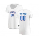 Women's Oklahoma City Thunder White Custom Basketball Jersey - Association Edition