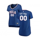 Women's Philadelphia 76ers Royal Custom Basketball Jersey - Icon Edition