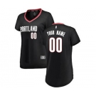 Women's Portland Trail Blazers Black Custom Basketball Jersey - Icon Edition