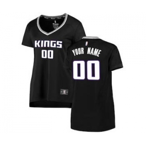 Women's Sacramento Kings Black Custom Basketball Jersey