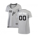 Women's San Antonio Spurs Silver Custom Basketball Jersey