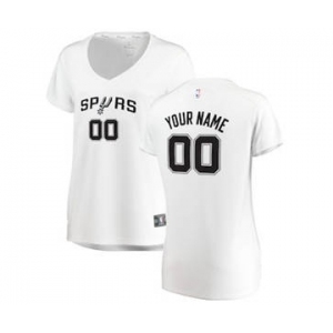 Women's San Antonio Spurs White Custom Basketball Jersey - Association Edition