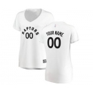 Women's Toronto Raptors White Custom Basketball Jersey - Association Edition