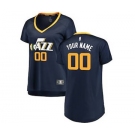 Women's Utah Jazz Navy Custom Basketball Jersey - Icon Edition