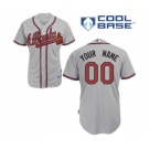 Atlanta Braves Personalized custom Grey Baseball Jersey