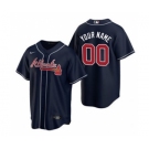 Men's Atlanta Braves Active Player Custom Navy Cool Base Stitched Baseball Jersey