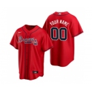 Men's Atlanta Braves Active Player Custom Red Cool Base Stitched Baseball Jersey