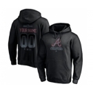 Men's Atlanta Braves Black 2021 World Series Champions Custom Name & Number Pullover Baseball Hoodie