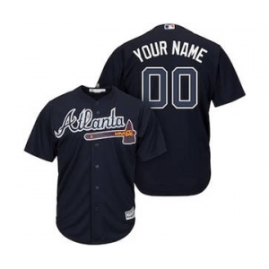 Men's Atlanta Braves Customized Navy Alternate Cool Base Custom Baseball Baseball Jersey