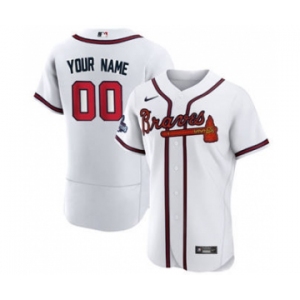 Men's Atlanta Braves White ACTIVE PLAYER Custom 2021 White World Series Champions Stitched Jersey