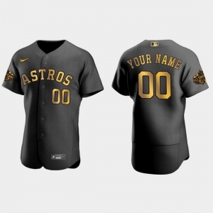 Men  Houston Astros Custom 2022 Mlb All Star Game Authentic Black Men Jersey