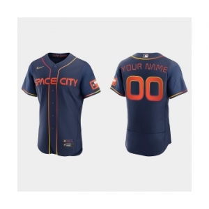 Men's Houston Astros Active Player Custom 2022 Navy City Connect Flex Base Stitched Baseball Jersey