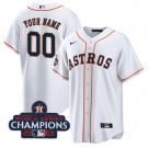 Men's Houston Astros Active Player Custom White 2022 World Series Champions Cool Base Stitched Baseball Jersey