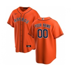 Men's Houston Astros Alternate 2020 Baseball Custom Cool Base Jersey - Orange