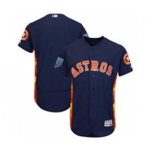 Men's Houston Astros Customized Majestic Navy 2018 Spring Training Flex Base Team Jersey