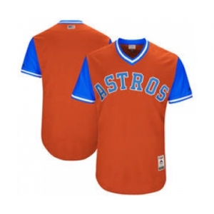 Men's Houston Astros Customized Orange 2017 Little League World Series Players Weekend Jersey