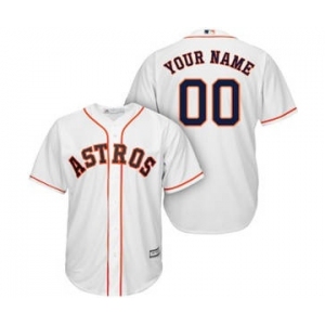 Men's Houston Astros Customized White Cool Base Custom Baseball Baseball Jersey