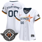 Women's Houston Astros Active Player Custom White 2025 City Connect Limited Stitched Baseball Jersey