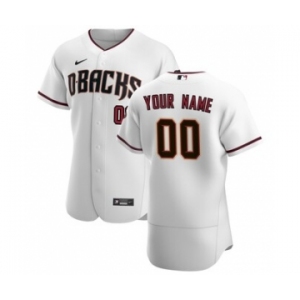 Men's Arizona Diamondbacks 2020 Home Custom Flexbase Jersey - White