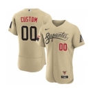 Men's Arizona Diamondbacks ACTIVE PLAYER Custom 2021 Gold City Connect Flex Base Stitched Baseball Jersey