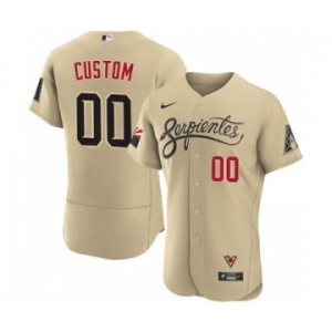 Men's Arizona Diamondbacks ACTIVE PLAYER Custom 2021 Gold City Connect Flex Base Stitched Baseball Jersey